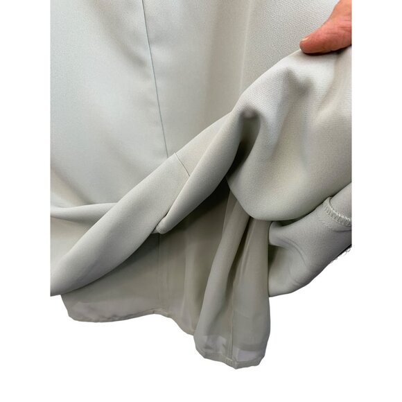 NWT Ralph Lauren 16 Capelet Dress Sleeveless Mother of Bride Event Sage 6820 - Picture 8 of 14